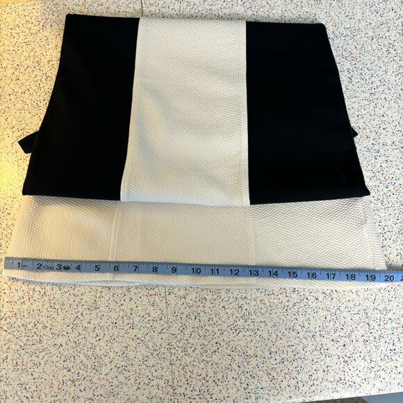 Anthropologie Maeve Colorblock Cap Sleeve Shift Dress Black White Size XS - Picture 8 of 8